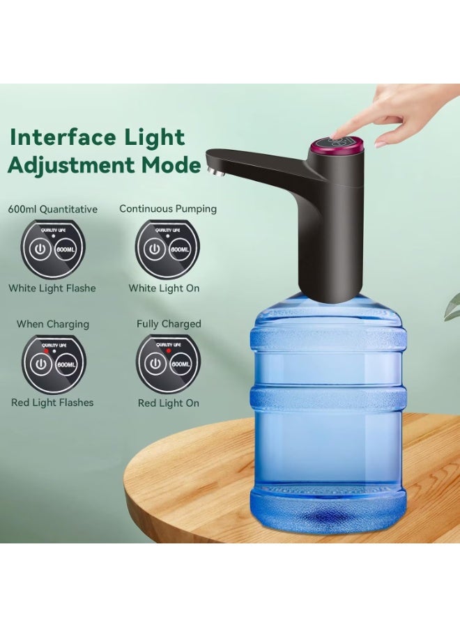 أزتيكو موزع مياه كهربائي يعمل بمضخة زجاجات - مضخة مياه قابلة لإعادة الشحن سعة 5 جالونات للمنزل والمكتب والمطبخ، موزع مياه يعمل بالبطارية - Image 2